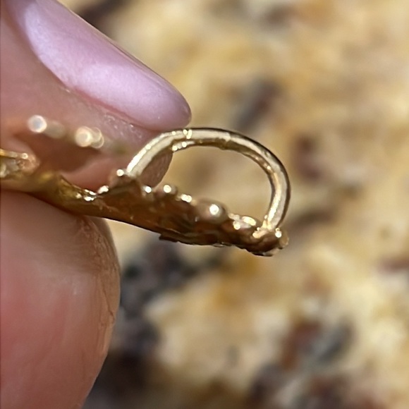 14KT GOLD Diamond Cut Unicorn Charm Vintage 1986 - Picture 3 of 4